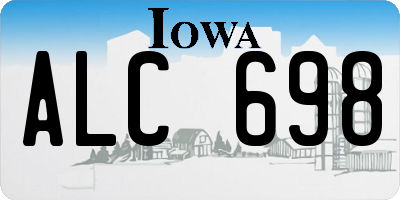 IA license plate ALC698
