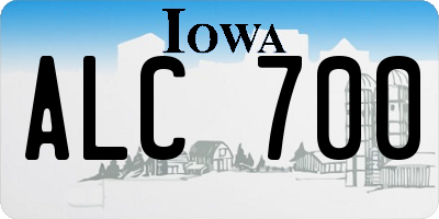 IA license plate ALC700