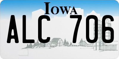 IA license plate ALC706