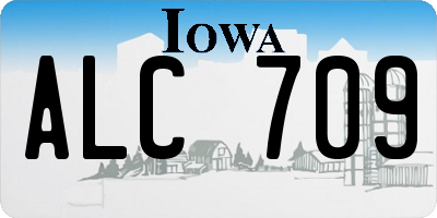 IA license plate ALC709