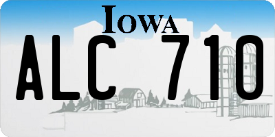 IA license plate ALC710