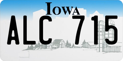 IA license plate ALC715