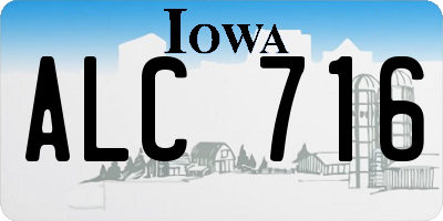 IA license plate ALC716