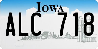 IA license plate ALC718