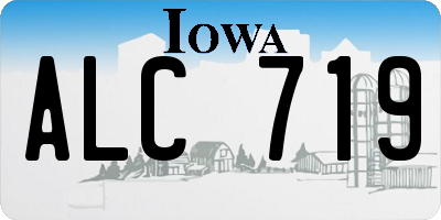 IA license plate ALC719