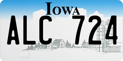 IA license plate ALC724