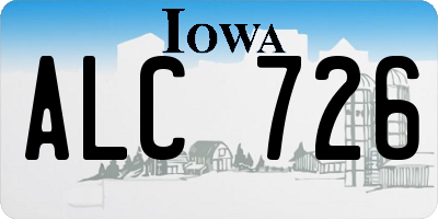IA license plate ALC726