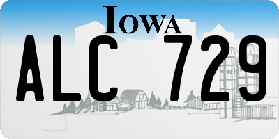 IA license plate ALC729