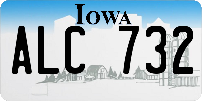 IA license plate ALC732