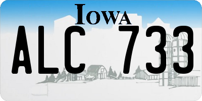 IA license plate ALC733