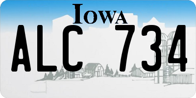 IA license plate ALC734