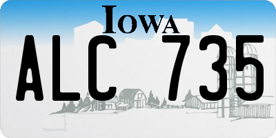 IA license plate ALC735