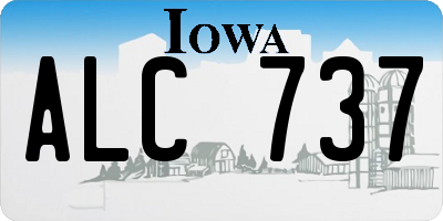 IA license plate ALC737