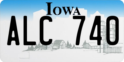 IA license plate ALC740