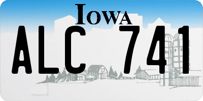 IA license plate ALC741