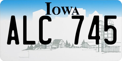 IA license plate ALC745
