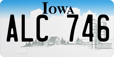 IA license plate ALC746