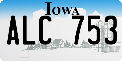 IA license plate ALC753