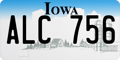 IA license plate ALC756