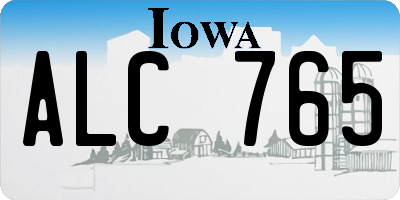 IA license plate ALC765