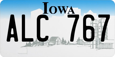 IA license plate ALC767