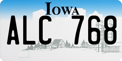 IA license plate ALC768