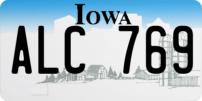 IA license plate ALC769