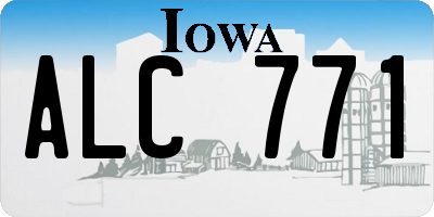 IA license plate ALC771