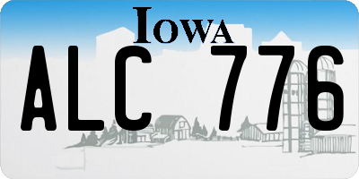IA license plate ALC776