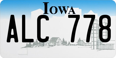 IA license plate ALC778