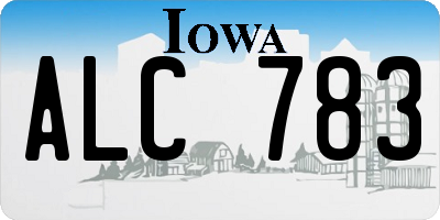 IA license plate ALC783