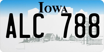 IA license plate ALC788