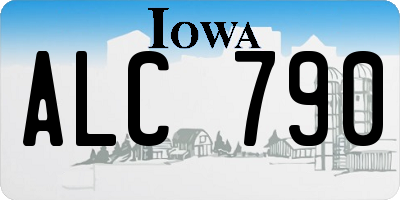 IA license plate ALC790