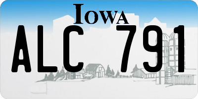 IA license plate ALC791
