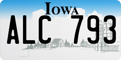IA license plate ALC793
