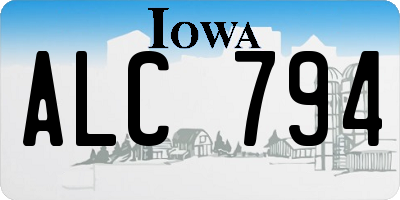IA license plate ALC794
