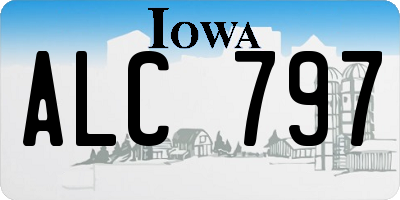 IA license plate ALC797