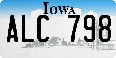 IA license plate ALC798