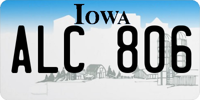 IA license plate ALC806
