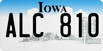 IA license plate ALC810