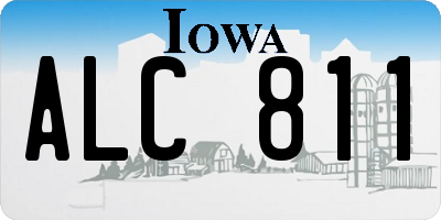 IA license plate ALC811