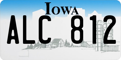 IA license plate ALC812
