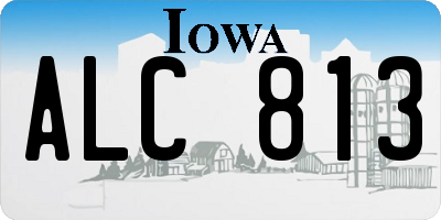 IA license plate ALC813