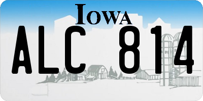 IA license plate ALC814