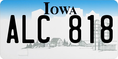 IA license plate ALC818