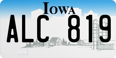 IA license plate ALC819