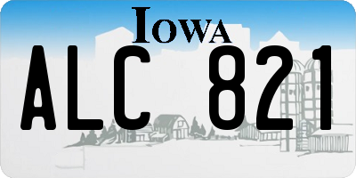 IA license plate ALC821