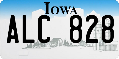 IA license plate ALC828