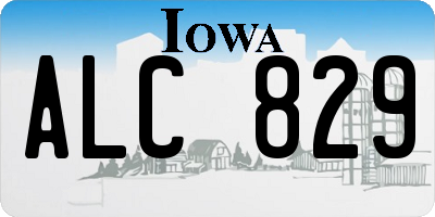 IA license plate ALC829
