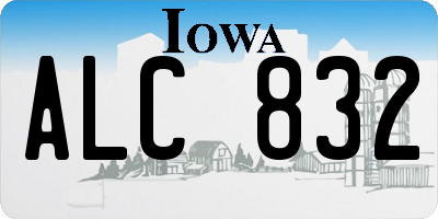 IA license plate ALC832